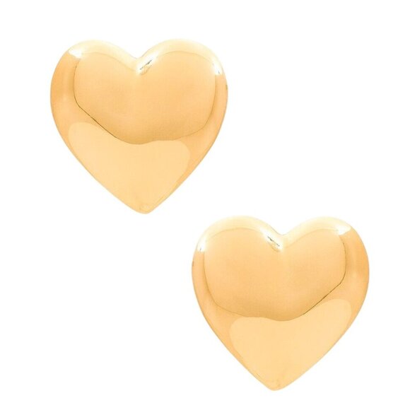 Heaven Mayhem Amour Earrings in Gold New Womens Heart Jewelry - Picture 1 of 11